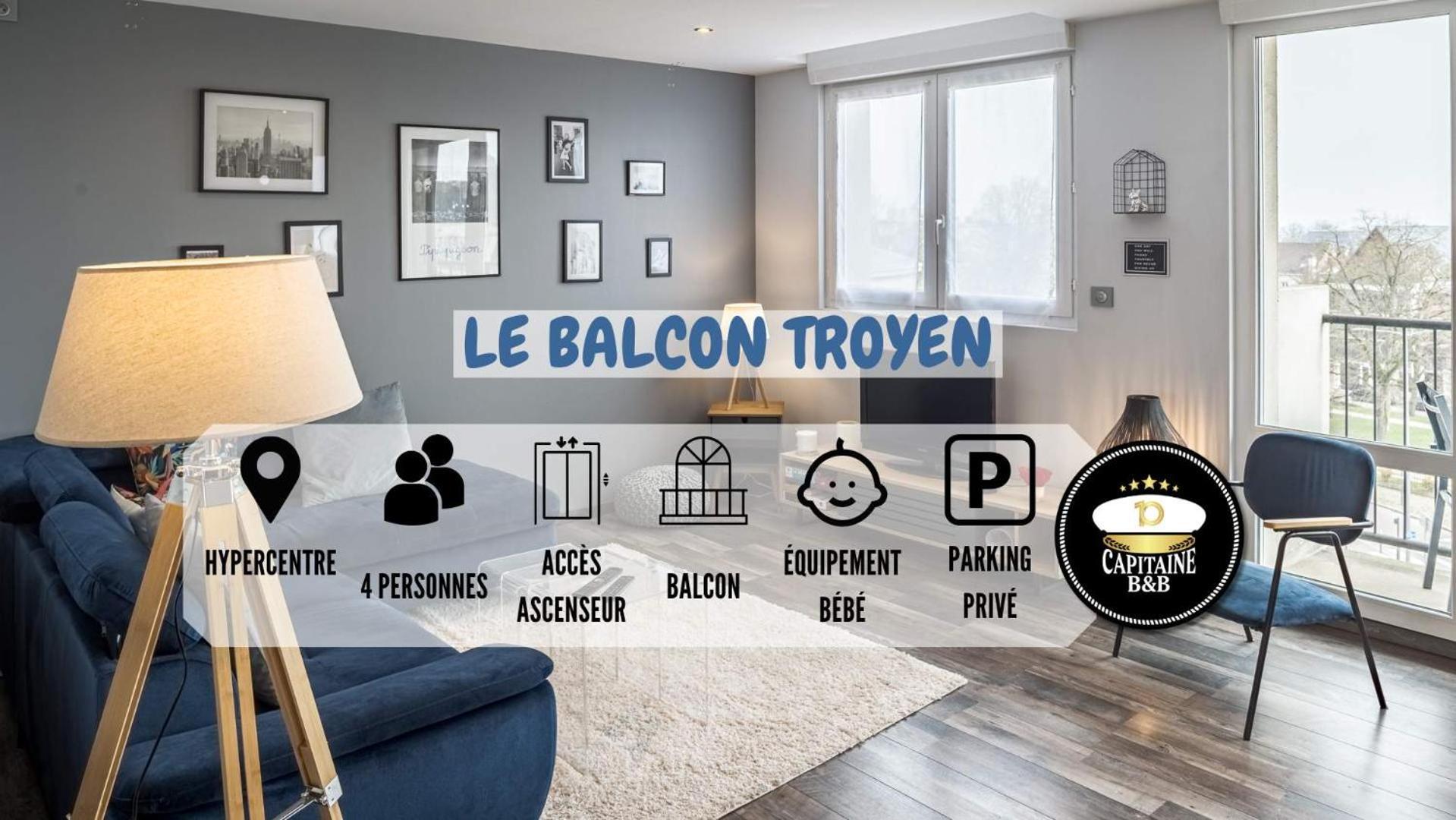 Ferienwohnung Le Balcon Troyen - Proche Hypercentre - 4 Pers. Troyes Exterior foto